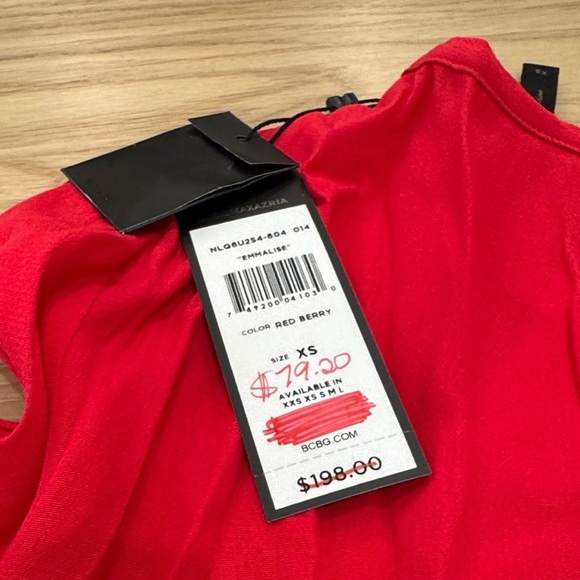 BCBGMaxAzria Vibrant Red Long Sleeve Dress - Picture 6 of 6